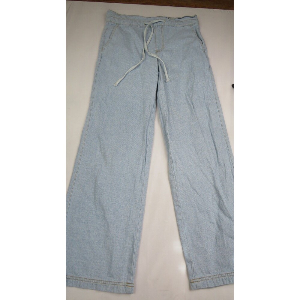 Universal Thread Jeans Womens Wide-Leg Paper Bag Waist Cotton Drawstring Denim